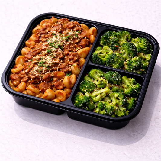 Cavatappi Ragu de Cerdo con Brocoli al Horno